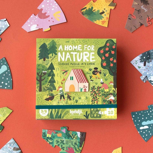  Puzzle de las 4 Estaciones Londji: Descubre el Ciclo de la Naturaleza

Puzzle Evolutivo en Capas que permite montar 4 rompecabezas de 10 piezas uno sobre otro.

Materiales Sostenibles de alta calidad: madera de abedul, papel FSC y cartón reciclado.

Aprendizaje sobre el Entorno ayudando a los niños a entender los cambios naturales de cada estación. 