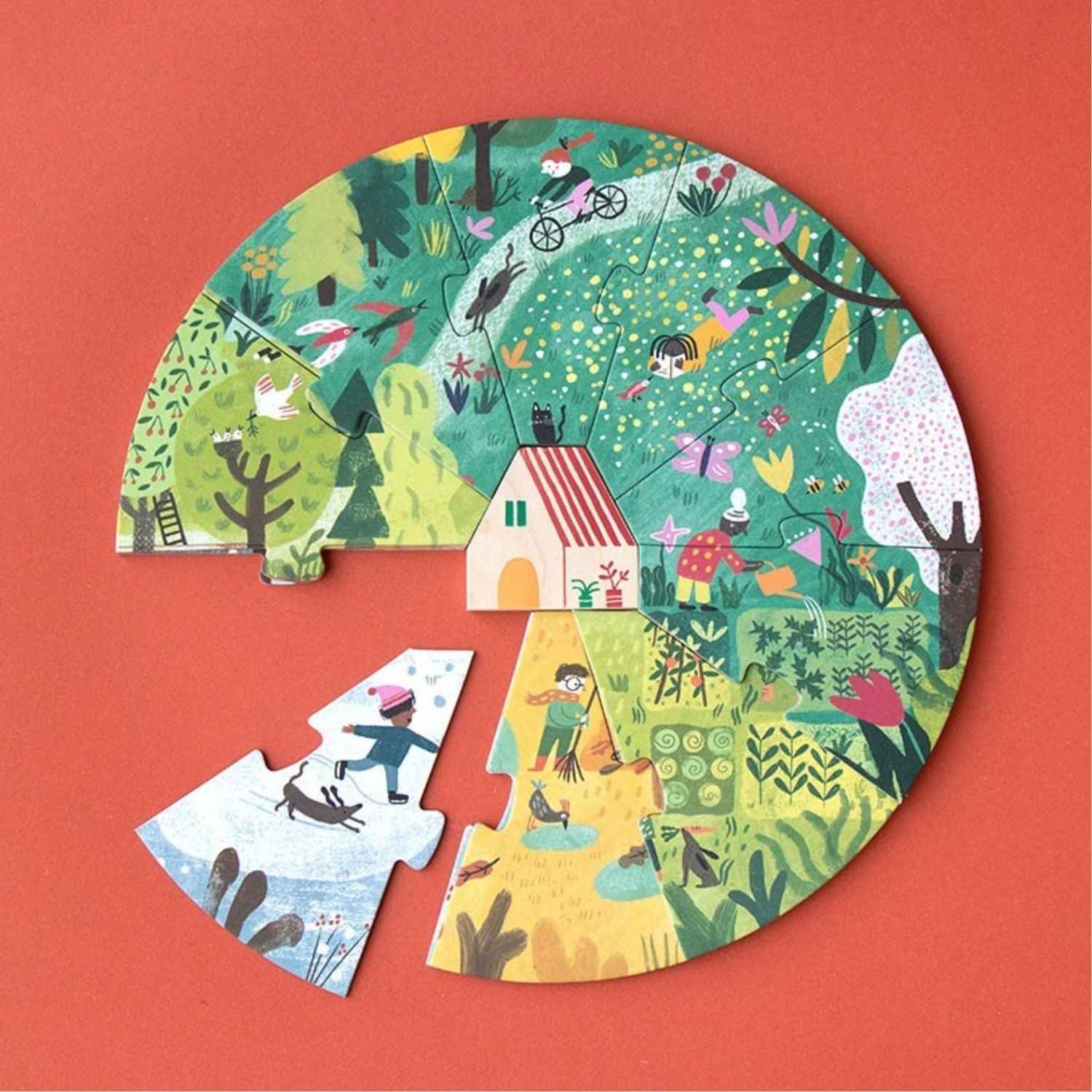  Puzzle de las 4 Estaciones Londji: Descubre el Ciclo de la Naturaleza

Puzzle Evolutivo en Capas que permite montar 4 rompecabezas de 10 piezas uno sobre otro.

Materiales Sostenibles de alta calidad: madera de abedul, papel FSC y cartón reciclado.

Aprendizaje sobre el Entorno ayudando a los niños a entender los cambios naturales de cada estación. 