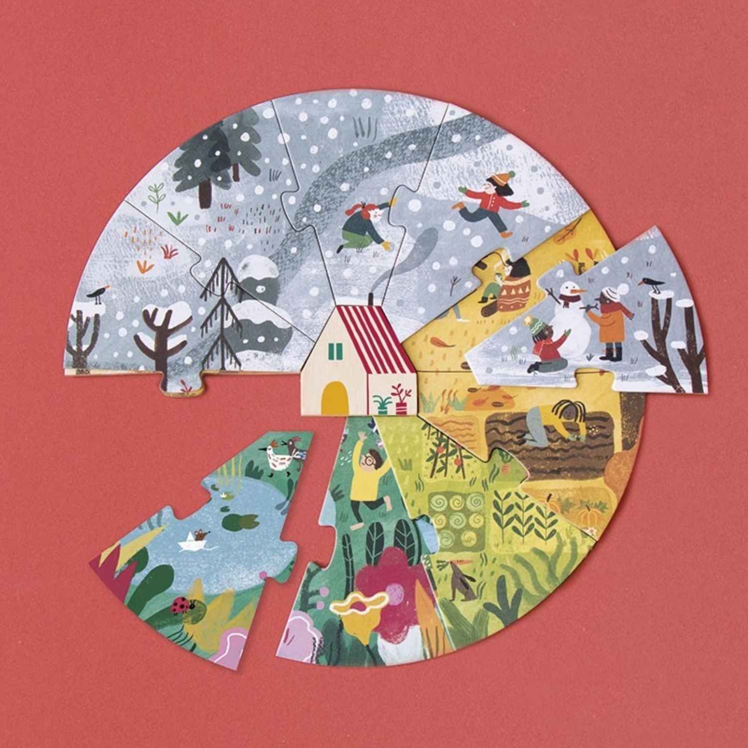  Puzzle de las 4 Estaciones Londji: Descubre el Ciclo de la Naturaleza

Puzzle Evolutivo en Capas que permite montar 4 rompecabezas de 10 piezas uno sobre otro.

Materiales Sostenibles de alta calidad: madera de abedul, papel FSC y cartón reciclado.

Aprendizaje sobre el Entorno ayudando a los niños a entender los cambios naturales de cada estación. 