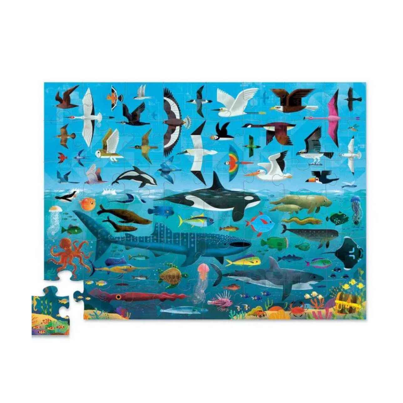  Puzzle Gigante de Suelo “Sea &amp; Sky – Arriba y Abajo” | Crocodile Creek

Edad recomendada: A partir de 4 años
Dimensiones del puzzle: 68,6 x 50,8 cm | Piezas: 48 (10 x 10 cm) 