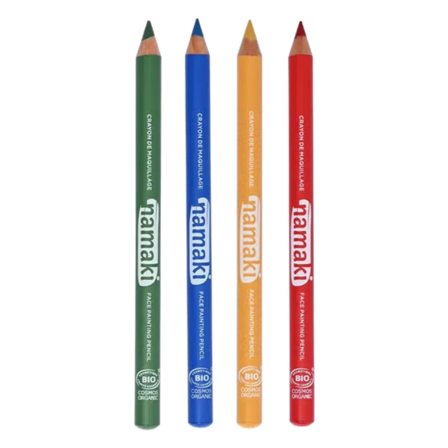 Keywords: maquillaje infantil natural, Namaki, maquillaje ecológico niños, lápices maquillaje fantasía, Mano de Santa, cosmética infantil orgánica, regalos cumpleaños originales.

Meta descripción: 🎨 Compra los Lápices de Maquillaje Natural Namaki en Mano de Santa. 🌿 4 colores ecológicos, seguros y fáciles de lavar. ¡Creatividad para niños en www.manodesantaoficial.es!