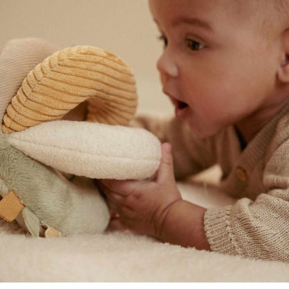 Pelota Sensorial Newborn Naturals: Juguete de Bebé Suave con Sonajero

Juguete Sensorial Blando ideal para recién nacidos (0 meses+).

Fomenta la Coordinación Ojo-Mano y el agarre gracias a su textura acolchada.

Lavable a Máquina (30ºC). Seguro y fabricado con poliéster reciclado certificado GRS.