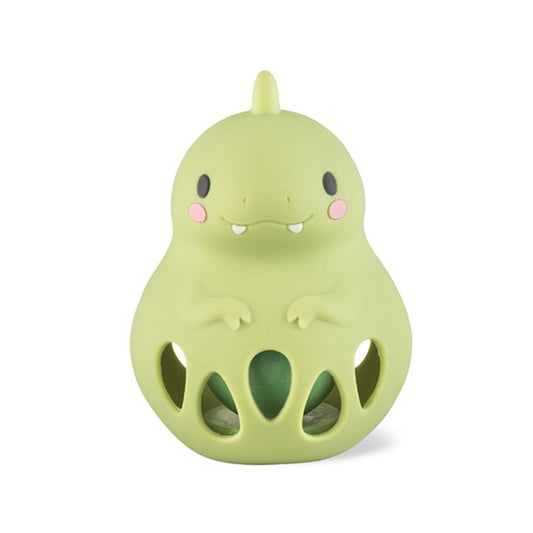 🐰 Sonajero Blandito de Silicona – Dinosaurio Tiger Tribe 🎶

Desde el nacimiento hasta los 2 años 👶

Hecho de silicona alimentaria, suave y segura ✅

Pelota interior con sonido de traqueteo suave 🎵

Textura y forma ideales para manos pequeñas ✨

Estimula la motricidad fina y la coordinación ojo-mano 👐