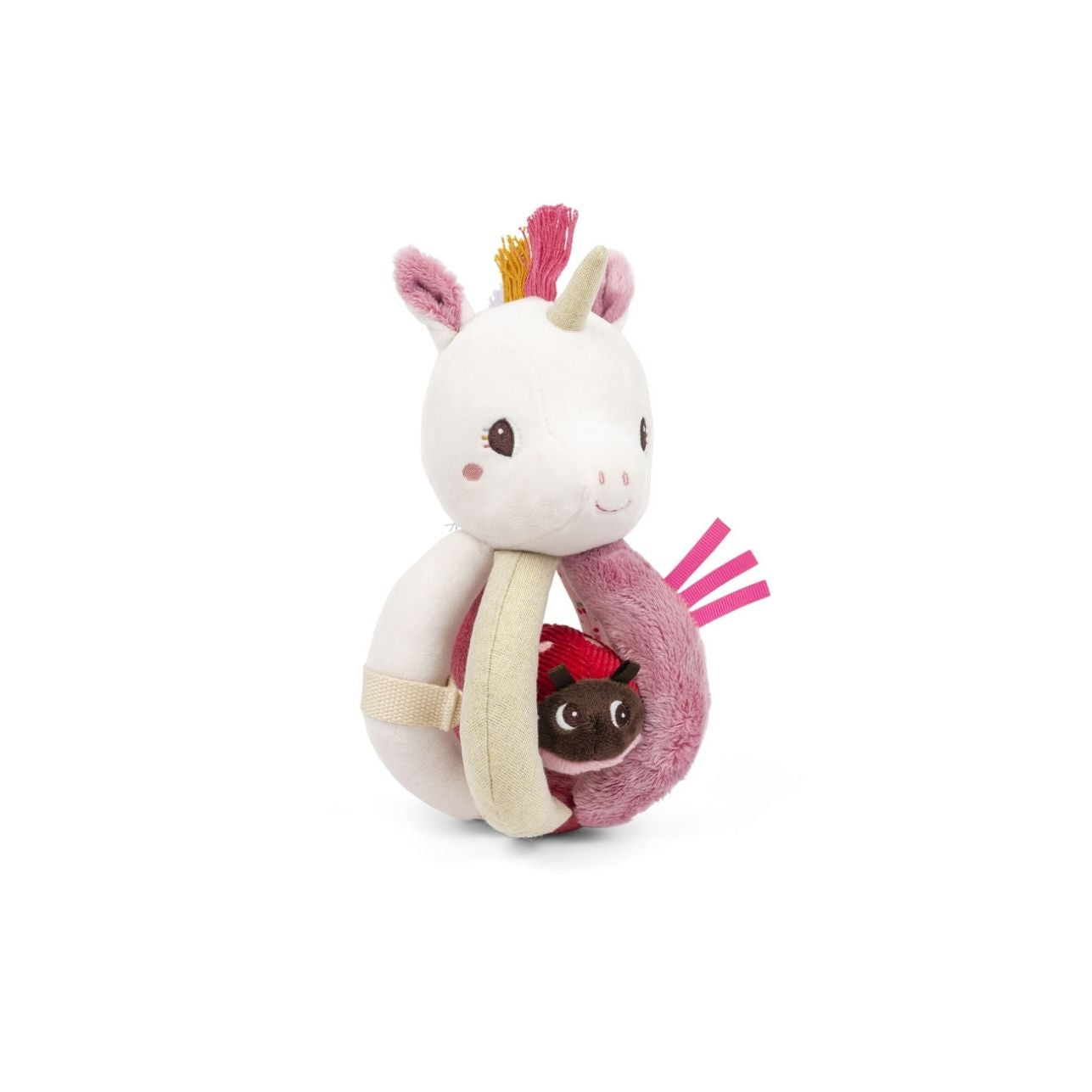 🦄 Sonajero de Actividades con Asas – Unicornio Lena &amp; Mariquita | Lilliputiens

Edad recomendada: A partir de 6 meses

Medidas: 11 x 11 x 21 cm

Material: 100% poliéster – Lavable a máquina a 30°