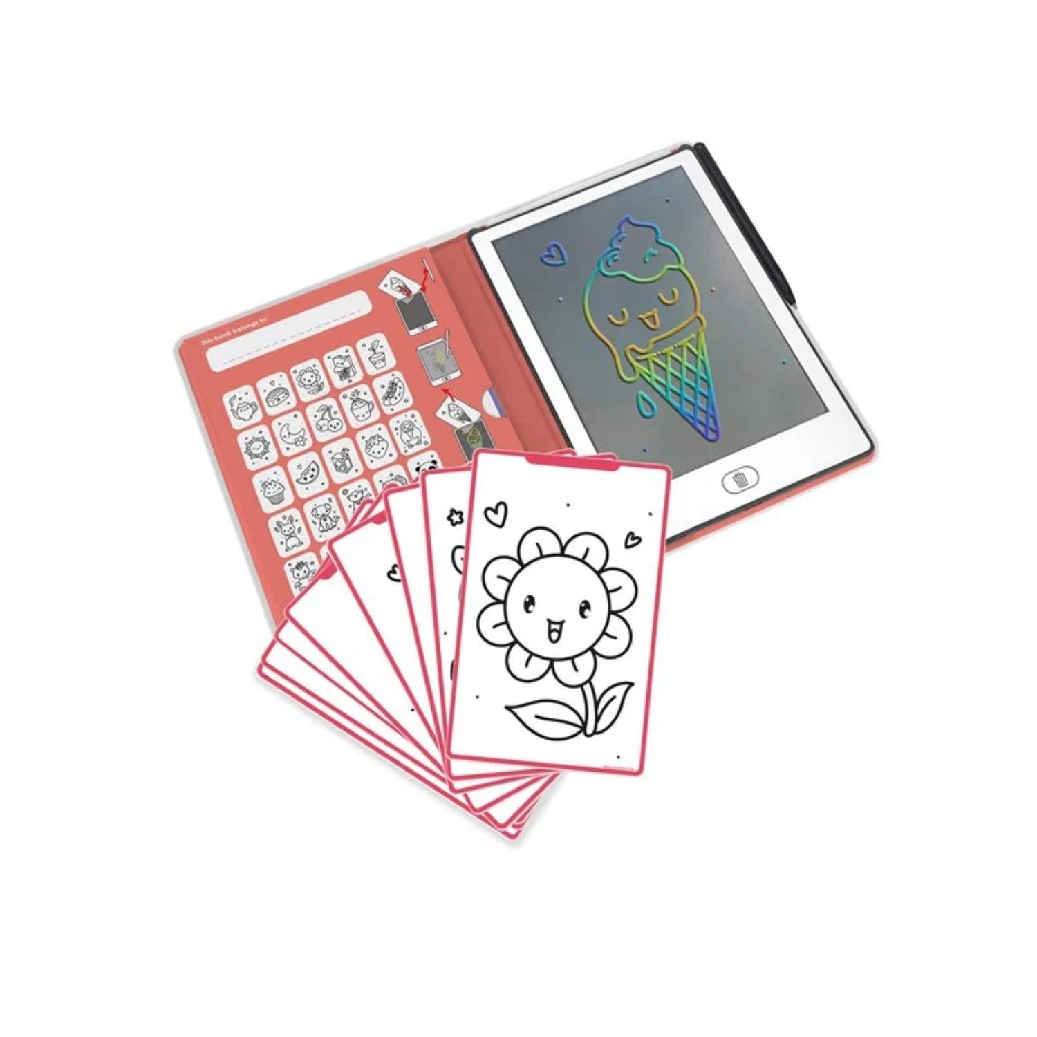 Kidydraw Mini Pizarra Mágica LCD 8.2" Kawaii | Tableta de Dibujo y Calco Kidywolf Portátil

Tableta Mágica LCD 8.2": Pantalla negra de trazos multicolor ideal para dibujar, escribir y practicar letras/números.

30 Diseños Kawaii para Calcar: Incluye 15 tarjetas reversibles con dibujos adorables que se deslizan para trazar fácilmente.

Diseño Portátil Kidywolf: Compacta, sin luces sobreestimulantes y perfecta para inspirarse y crear en viajes (funciona con pilas CR2025 incluidas).