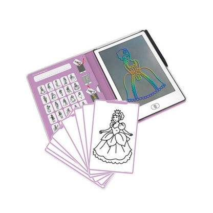  Kidydraw Mini Pizarra Mágica LCD 8.5" Princesas | Tableta de Calco y Escritura Portátil Kidywolf

Pizarra LCD 8.5" Portátil: Ideal para dibujar, escribir y aprender letras/números sin gastar papel.

30 Diseños de Princesas para Calcar: Incluye 15 fichas doble cara para un aprendizaje divertido y guiado.

Formato Libro y Bloqueo de Borrado: Diseño compacto, perfecto para viajes y uso seguro a partir de 4 años. 