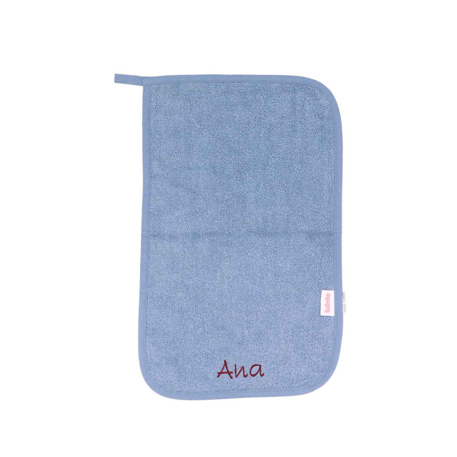 Toalla de guardería personalizable Marine Tutete (100% algodón de rizo). Súper absorbente, con cinta para colgar y opción de bordar el nombre. ¡Ideal para el cole!