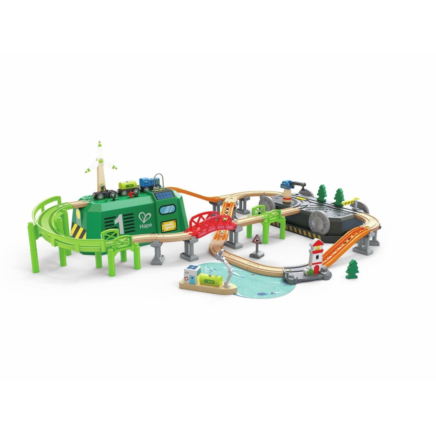 El&nbsp;Set de Tren de Energía Eco es el set ferroviario perfecto para iniciar a los niños en las energías limpias. Se guarda en una práctica caja con ruedas con forma de tren, ideal para el juego activo y portátil.