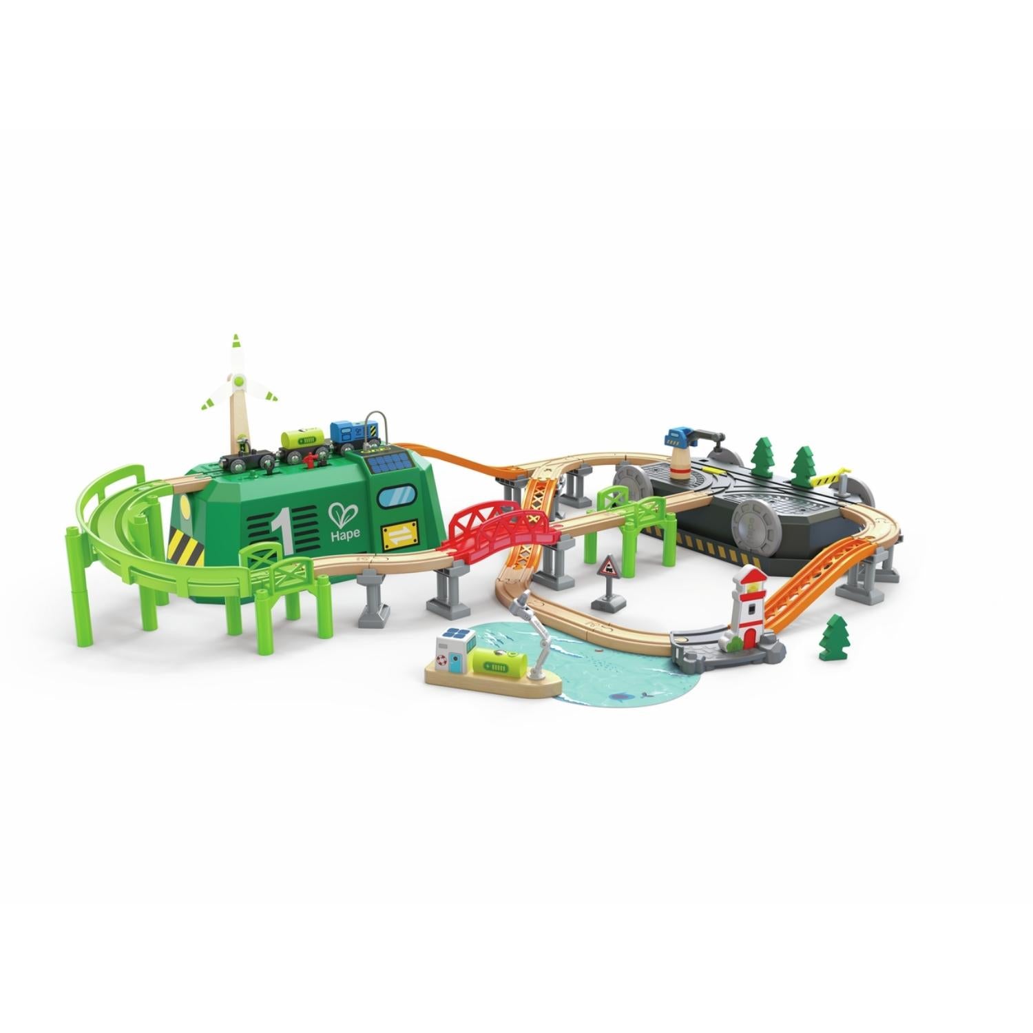 El&nbsp;Set de Tren de Energía Eco es el set ferroviario perfecto para iniciar a los niños en las energías limpias. Se guarda en una práctica caja con ruedas con forma de tren, ideal para el juego activo y portátil.