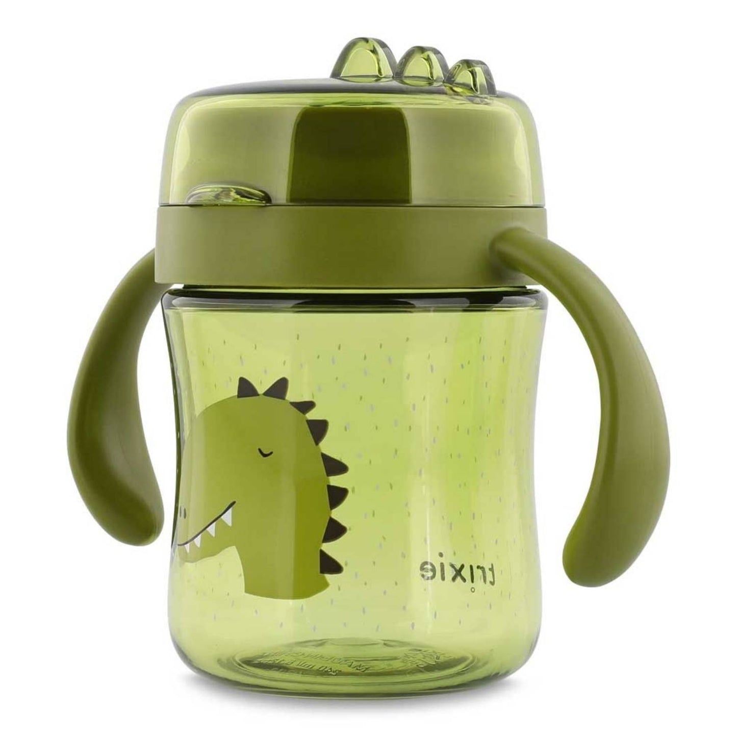 Descubre el Vaso Anti-derrame 360 Dino de Trixie. Taza de aprendizaje con asas en Tritan™ resistente. Ideal para que los niños beban solos sin manchas ni fugas.