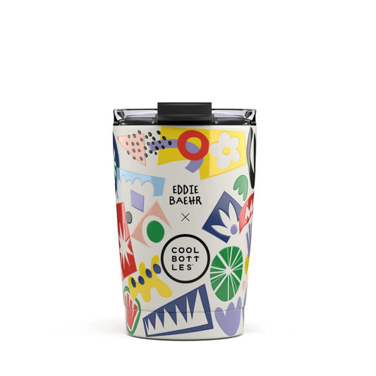 Compra el vaso térmico Cool Bottles The Tumbler electric garden de 330ml. Diseño tropical exclusivo de Eddie Baehr con relieve 3D y tecnología Triple Cool.