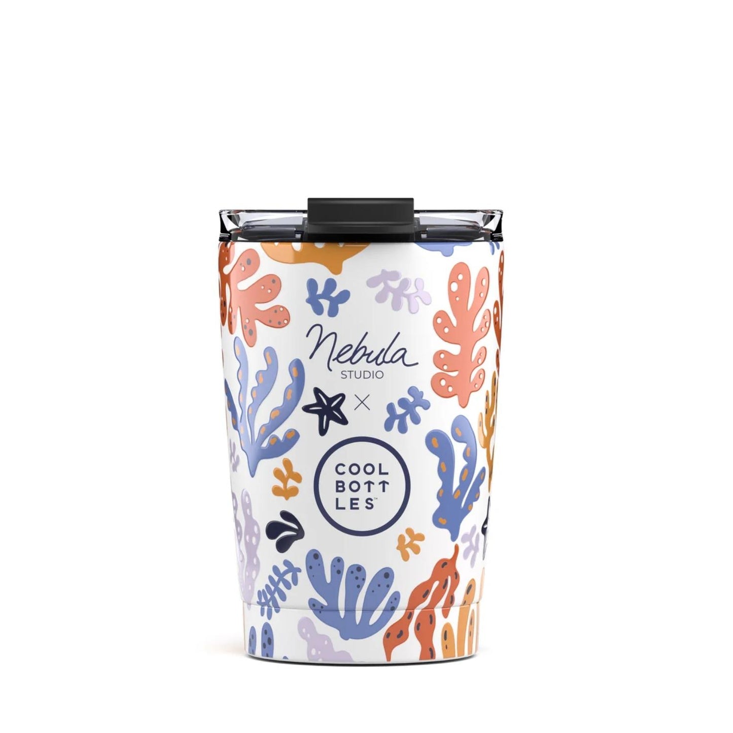 Compra el vaso térmico Cool Bottles The Tumbler Underwater Fun de 330ml. Diseño marino exclusivo de Nebula Studio Bcn con relieve 3D y tecnología Triple Cool.