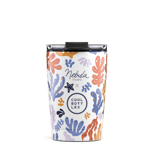 Compra el vaso térmico Cool Bottles The Tumbler Underwater Fun de 330ml. Diseño marino exclusivo de Nebula Studio Bcn con relieve 3D y tecnología Triple Cool.