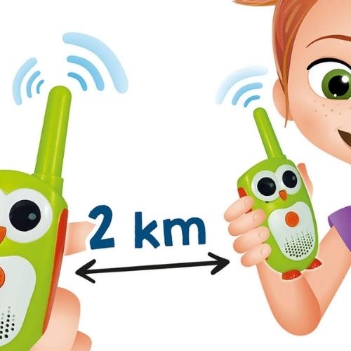  Walkie Talkies Junior de Buki! Diseñados para niños a partir de 4 años, estos encantadores walkie talkies en forma de búho son perfectos para pequeñas expediciones al aire libre.  