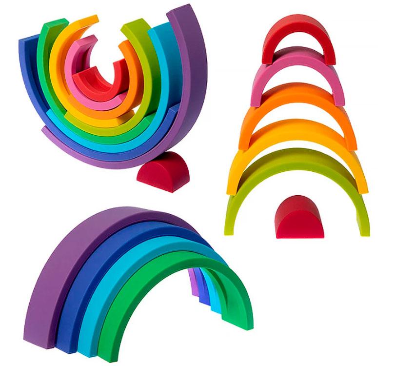 Arcoiris silicona 10 piezas - manodesantaoficial