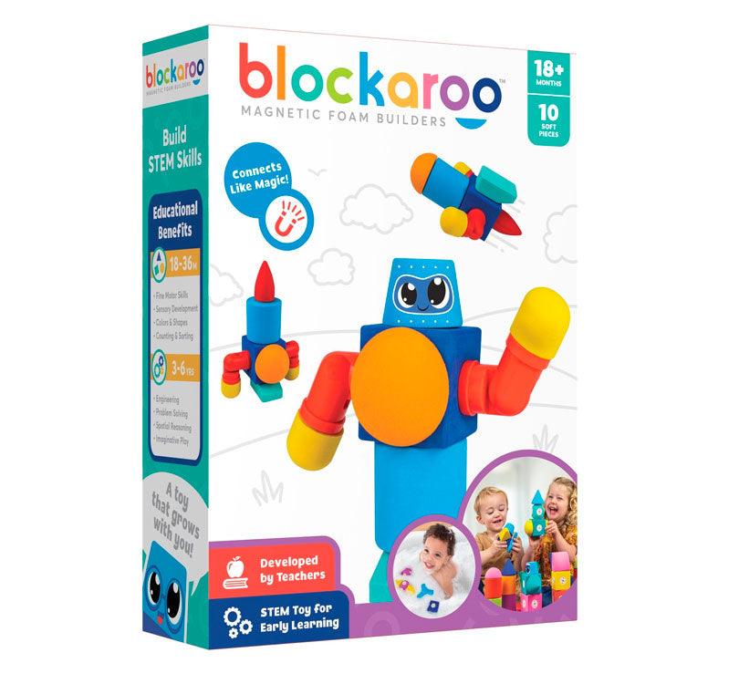 caja bloques robot bloques de construcción Blockaroo magnéticos Robot!  Estos bloques de espuma suave son perfectos para niños pequeños y preescolares. ¡Conéctalos mágicamente y desata su creatividad sin límites!  Construye, apila y gira los bloques en todas las direcciones, ¡nunca se repelen! Además, son seguros para jugar en el baño, convirtiendo la hora del baño en una experiencia emocionante. ¡es un juego increíble!