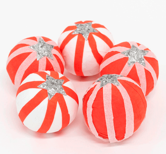 Bolas sorpresa rojas y blancas Navidad - manodesantaoficial