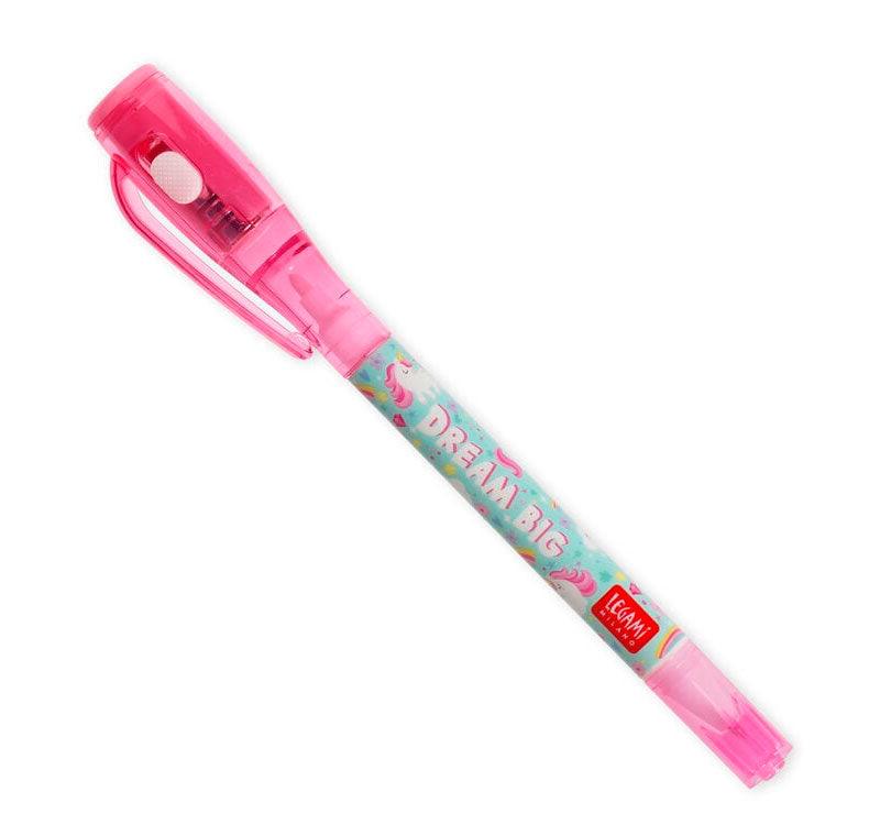 Bolígrafo tinta invisible 3 en 1 Unicornio - manodesantaoficial