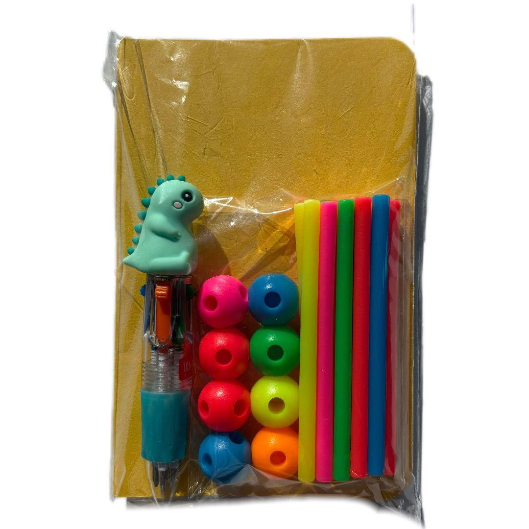 Bolsita cumple Mini bolígrafo multicolor + libreta lisa+bolsita 24 Meli stick neón - manodesantaoficial