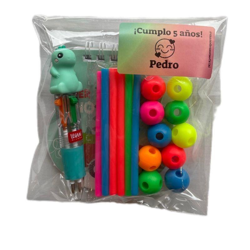 Bolsita cumple Mini bolígrafo multicolor + minilibreta +bolsita 24 Meli stick neón - manodesantaoficial