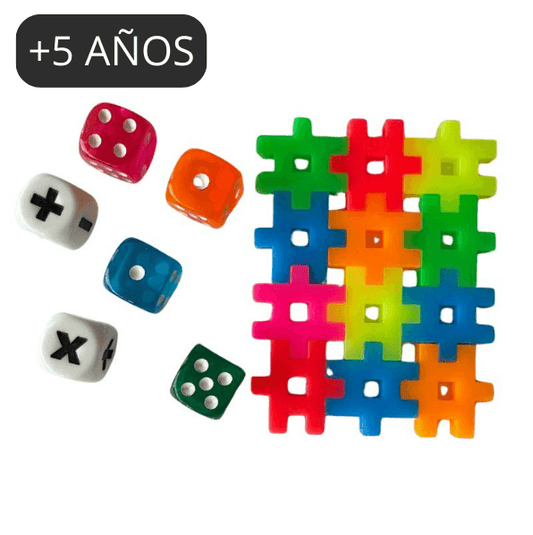 Bolsita de cumple sensorial con Meli Basic Neón y Dados matemáticos - manodesantaoficial