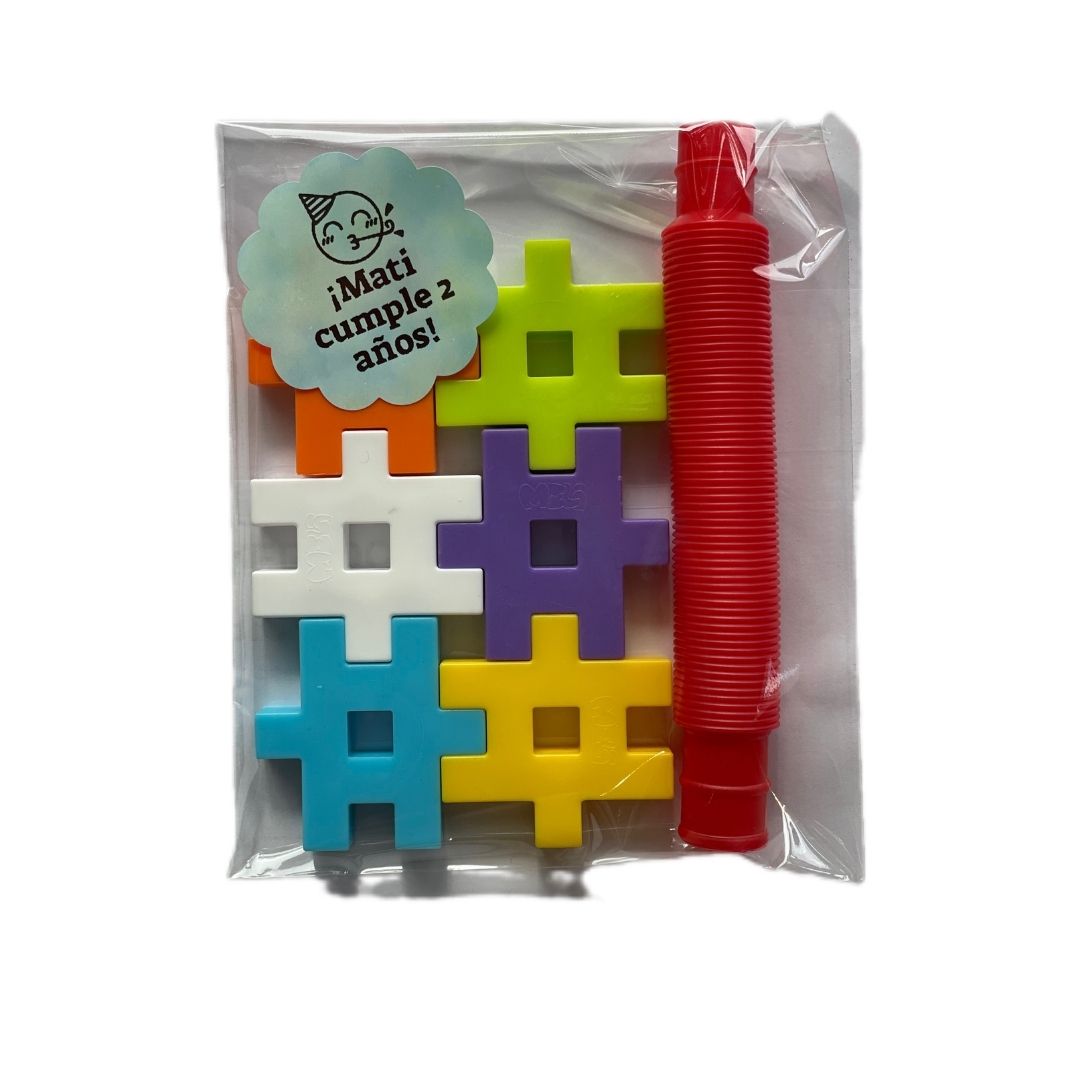 bolsitas con Meli Maxi 6 piezas +tubo extensible, ideales para peques de 1 a 3 años con pegatina