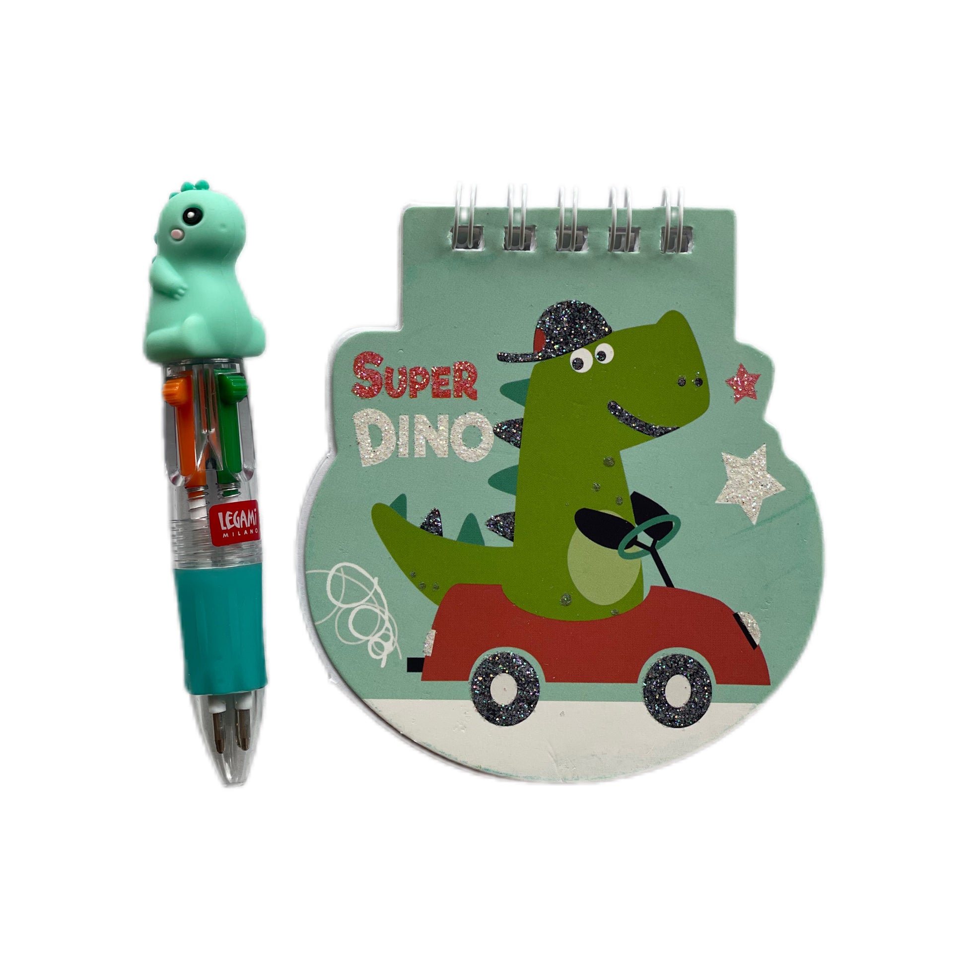 Dino bolsita es uno de nuestros preparado para peques de +5 años esta diseñada en especial para ellos: incluye un divertido boli multicolor de unicornio o dino (se envían surtidos) y una libreta de animales