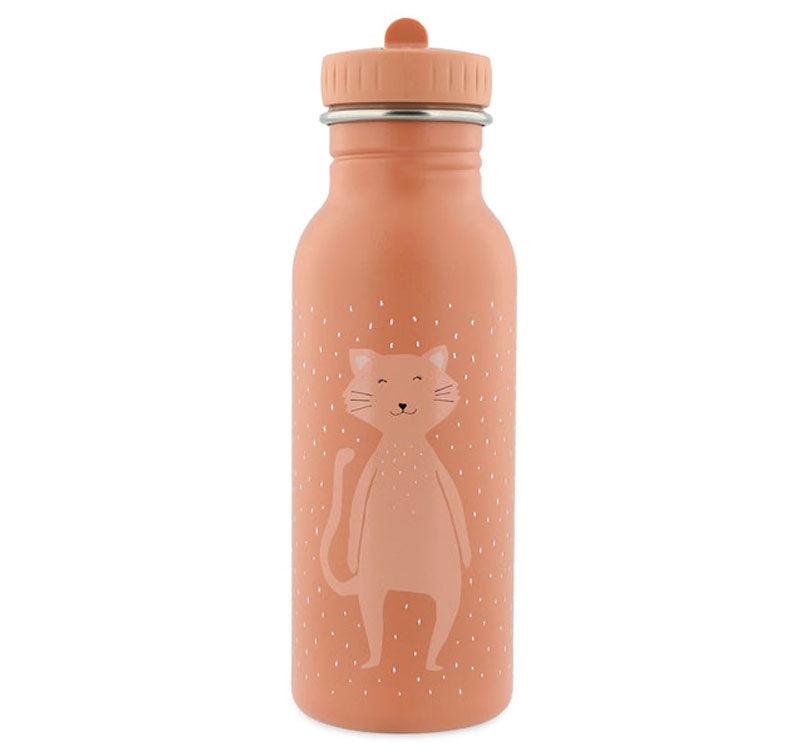 botella infantil de acero inoxidable Gato 500 ml Trixie en color rosa suave 