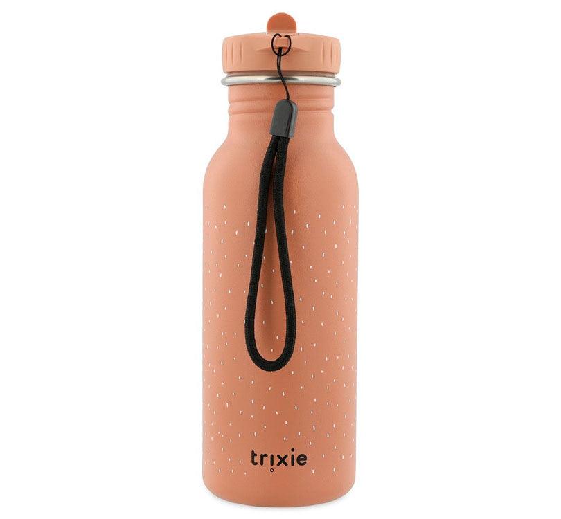 botella infantil de acero inoxidable Gato 500 ml Trixie en color rosa suave  cuerda de mano