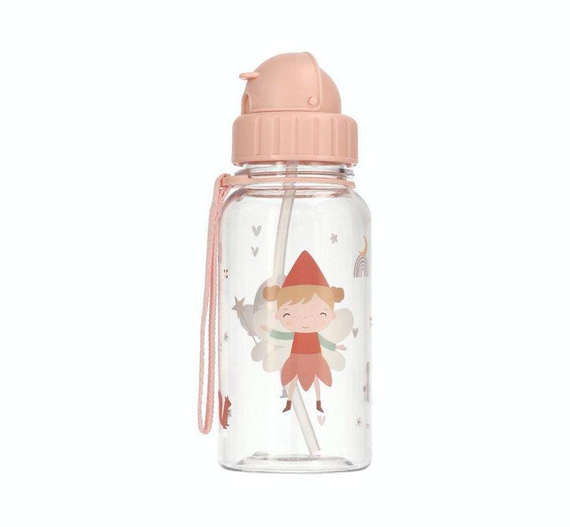 botella tratan de plastico transparente y tapon rosa de la colección Wild Fairies de la marca Tutete
