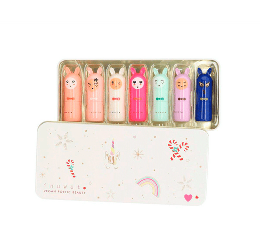 Cajita 7 bálsamos labiales Navidad - manodesantaoficial