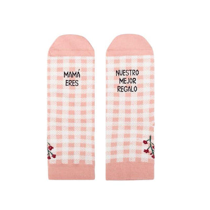 Calcetines "Mamá eres nuestro mejor regalo" - manodesantaoficial