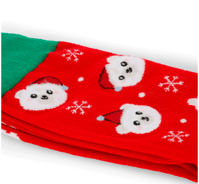 Calcetines infantiles alegres Oso de Navidad