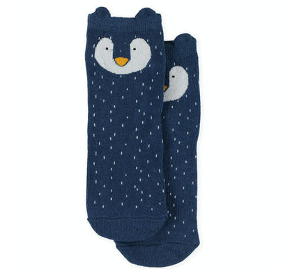 vista en pack 2 unidades Nuestros calcetines con animalitos como este modelo del Pingüino son la alegría de los peques y a nosotros nos encantan por que son respetuosos con sus piececitos. Con esa preciosas orejitas y motitas alegres, ¡Caminar nunca fue tan divertido!