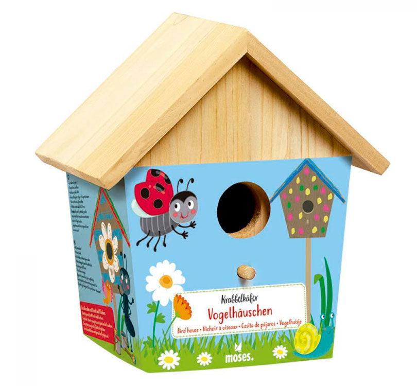 casita para pájaros de madera para pintar de la marca Moses