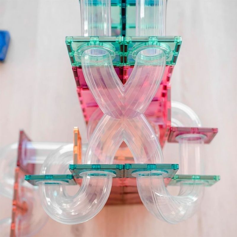 Circuito bolas tobogán 80 piezas Pastel - manodesantaoficial