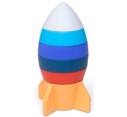 Cohete apilable naranja y azul Silicona - manodesantaoficial