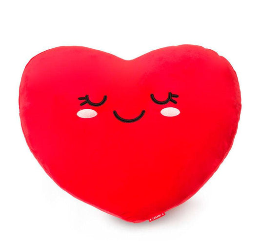 Cojín en Forma de Corazón  de Legami. Este cojín acogedor está diseñado para ser fuente de ternura en cada momento. de color rojo y super blandito Marca Legami