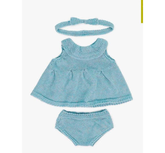 Conjunto 3 piezas punto Azul - 38 cm - manodesantaoficial