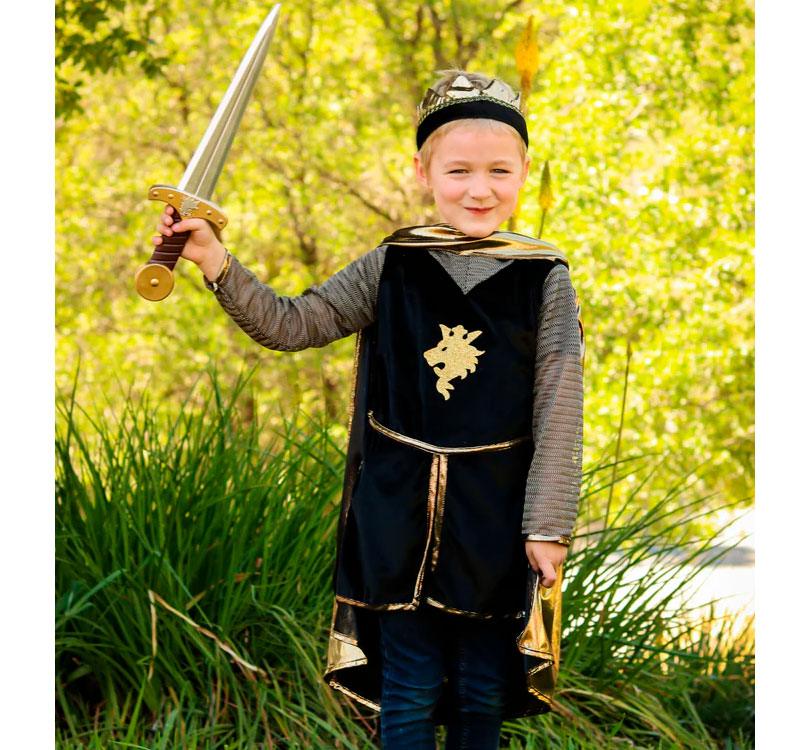 Disfraz caballero capa dorada - manodesantaoficial