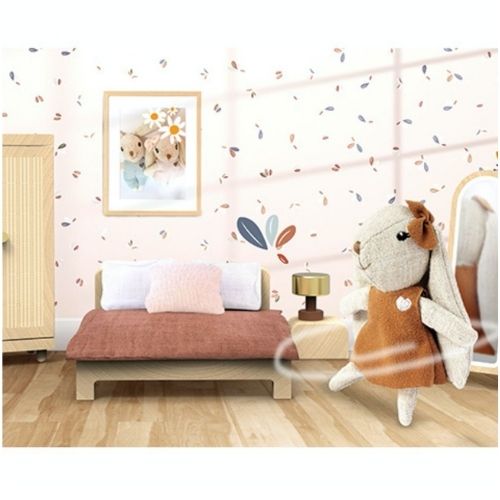 Dormitorio casa de muñecas + 1 personaje - manodesantaoficial