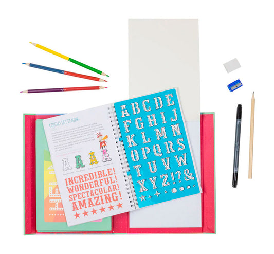 Este precioso libro de lettering es justo lo que necesitas. Experimenta, aprende y crea&nbsp;con este completo kit todo sobre la creación de letras, fuentes y adornos interesantes e inspiradores.; marca Tiger Tribe