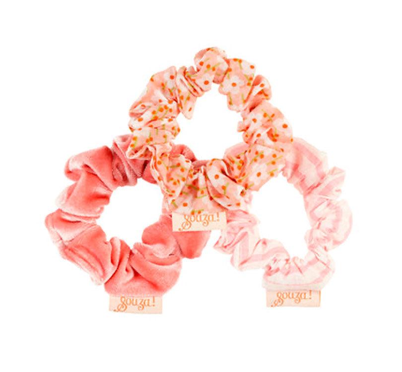 Gomas de pelo Scrunchies Elya Rosa - manodesantaoficial