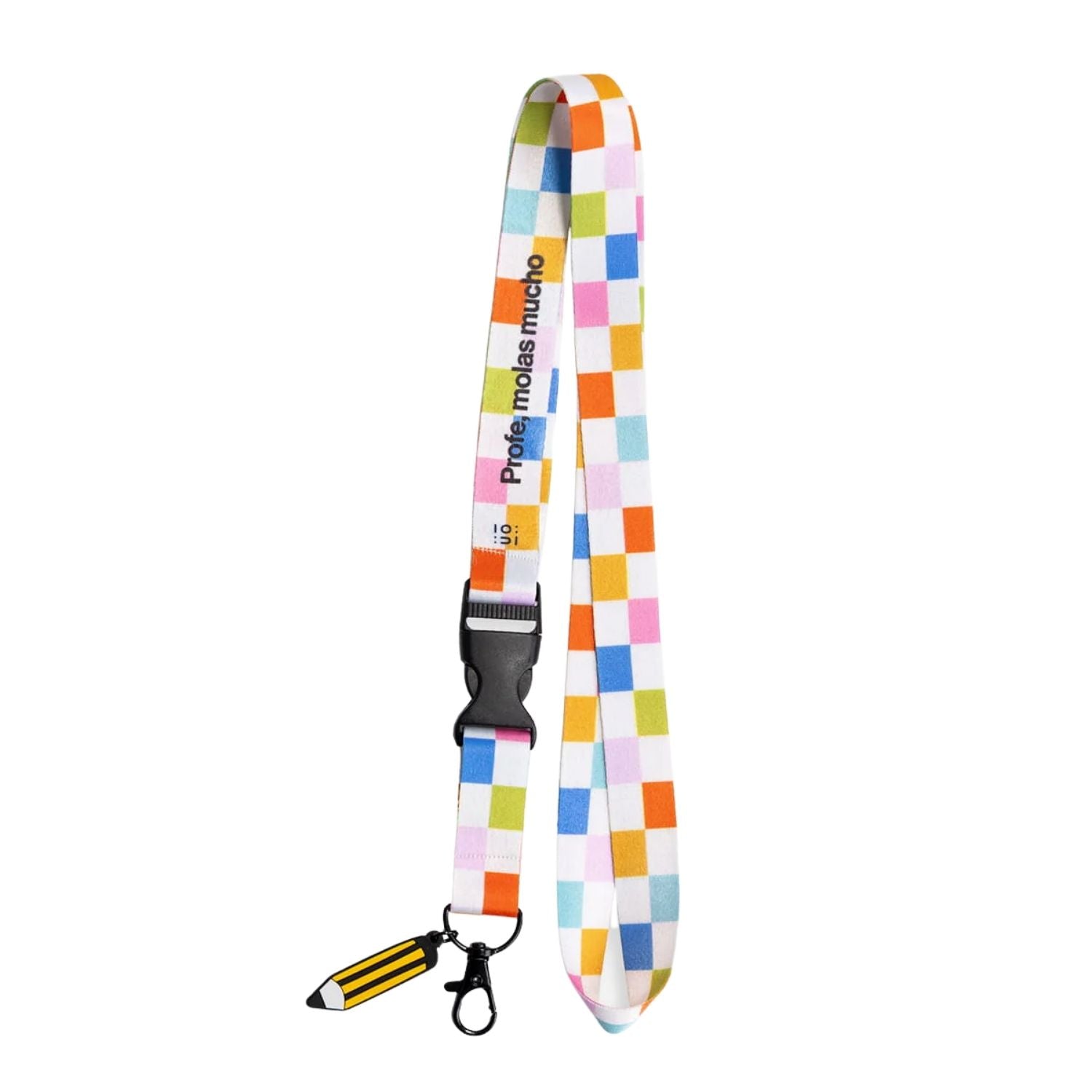 El Lanyard "Profe, gracias por hacerme sentir capaz"&nbsp;es el regalo práctico definitivo para el día a día en el centro educativo. Con una cinta de tacto suave y acabado denier brillo, es perfecto para llevar las llaves, el silbato o la tarjeta de identificación siempre a mano y con total comodidad. Sus 46 cm de longitud aseguran un ajuste ergonómico