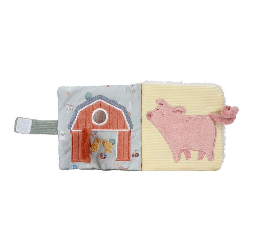 interior cerdito del Librito de actividades Pequeña granja Little Dutch está inspirado en el mundo de la granja y en sus animales, nuestros bebés encontrarán preciosas y estimulantes actividades sensoriales. 