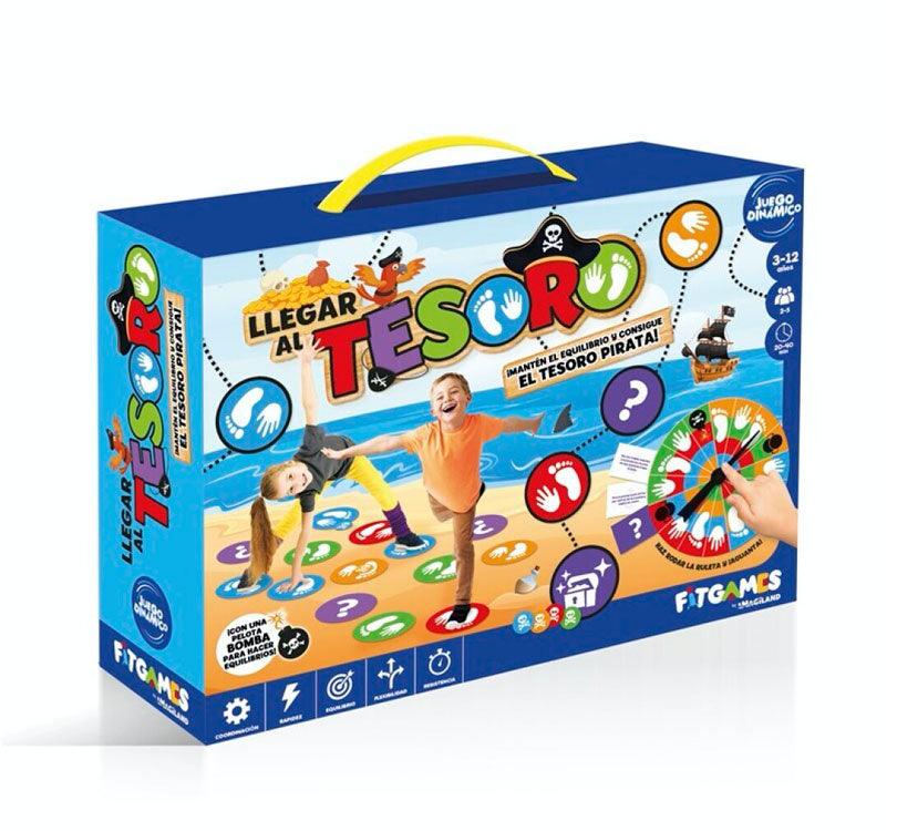 ¡Prepárate para una de las más divertidas aventuras de este verano con el emocionante juego Llegar al Tesoro!   Haz rodar la ruleta, mantén el equilibrio y supera todas las pruebas para alcanzar la última ficha y descubrir el tesoro oculto.  Este juego divertido y activo promueve el movimiento y la actividad física.