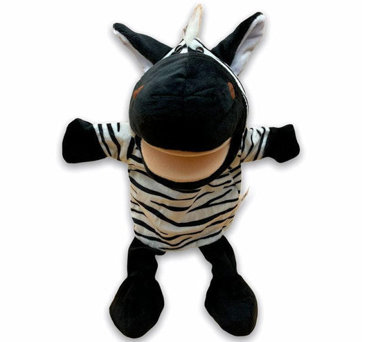 Marioneta de mano Amy la cebra - manodesantaoficial