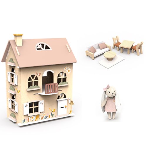 Mi casa de Muñecas de Madera Cottage Flores - manodesantaoficial