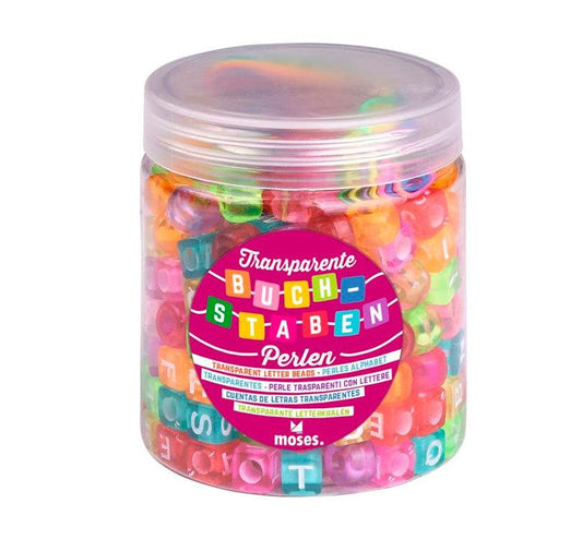 Mix de abalorios letras transparentes - manodesantaoficial