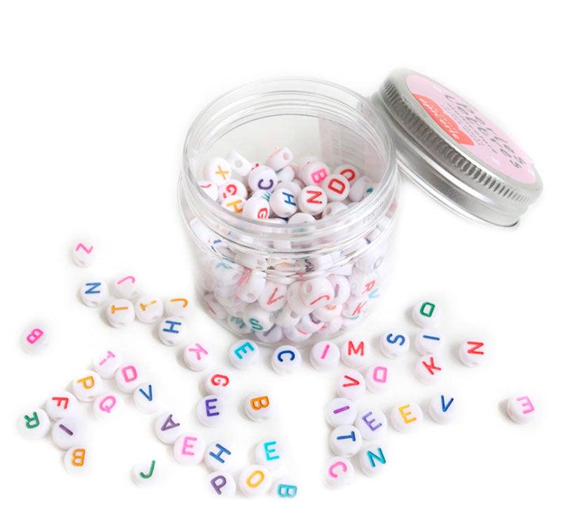 Mix de perlas Letras de colores - manodesantaoficial